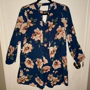Peach Love California - Long Sleeve Floral Dress